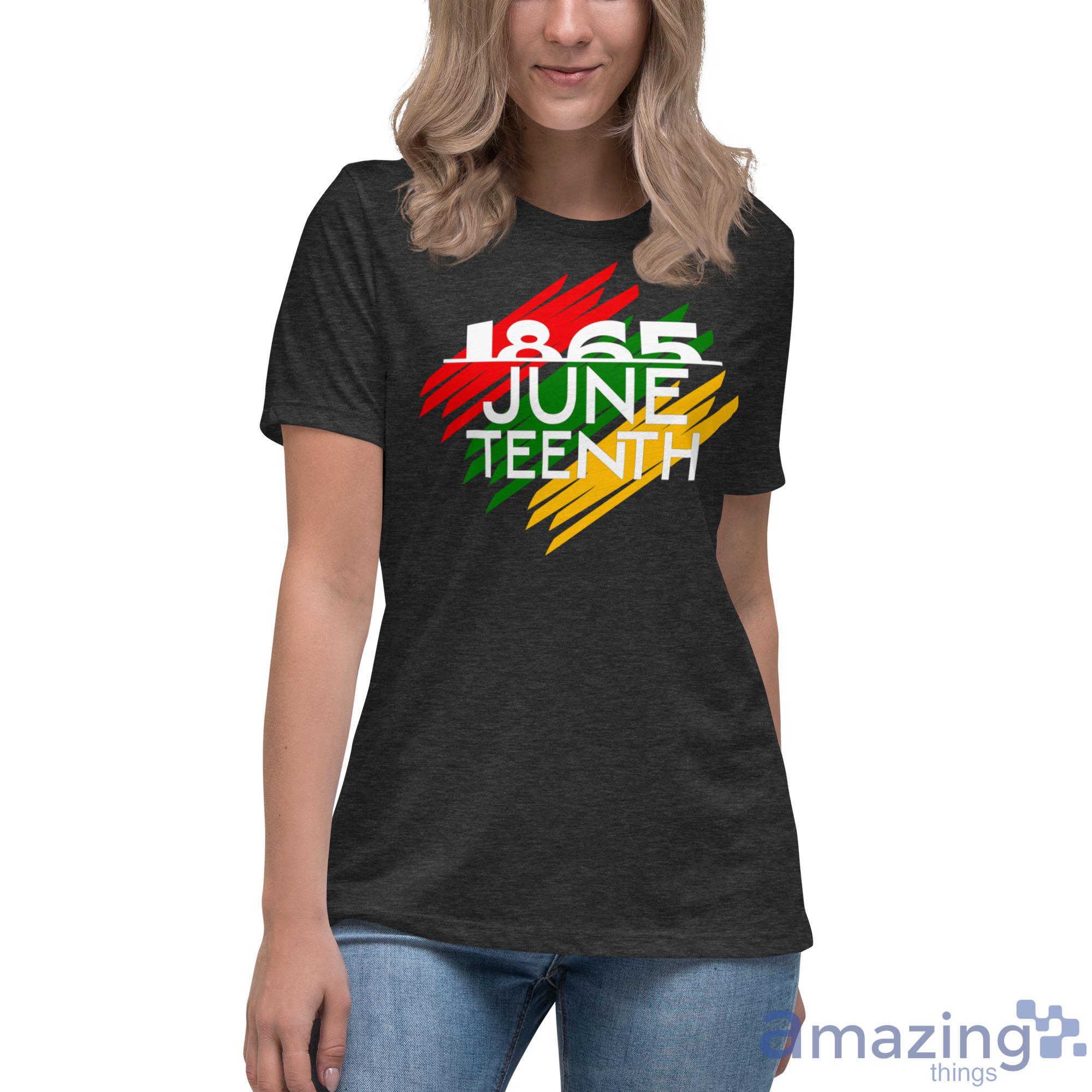 1865 June Teenth Shirt image 1865 June Teenth Shirt - Womens Relaxed Short Sleeve Jersey Tee