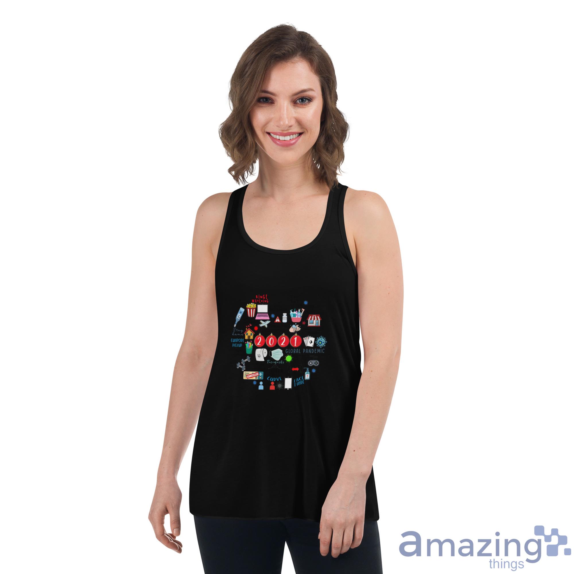2021 A Year To Remember 2021 Christmas Shirt image 2021 A Year To Remember 2021 Christmas Shirt - Womens Flowy Racerback Tank