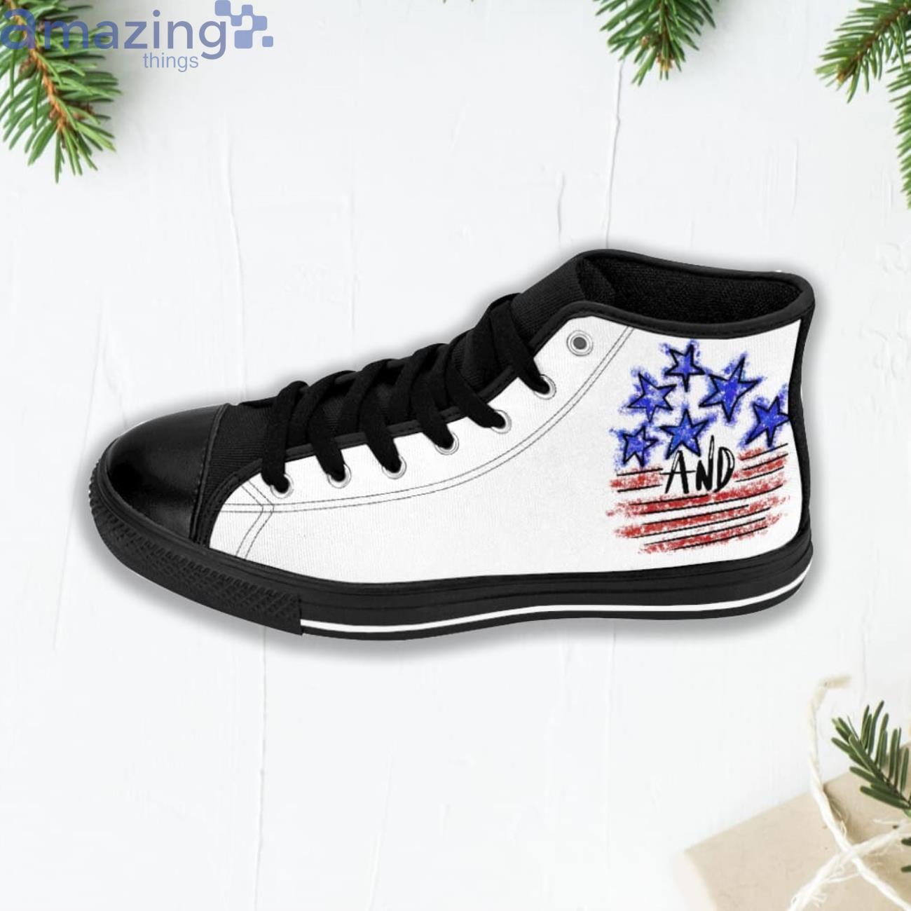 4th Of July High Top Patriotic Shoes Independence Day Stars & Stripes Classic Sneakers image 4th Of July High Top Patriotic Shoes Independence Day Stars & Stripes Classic Sneakers Product Photo 3