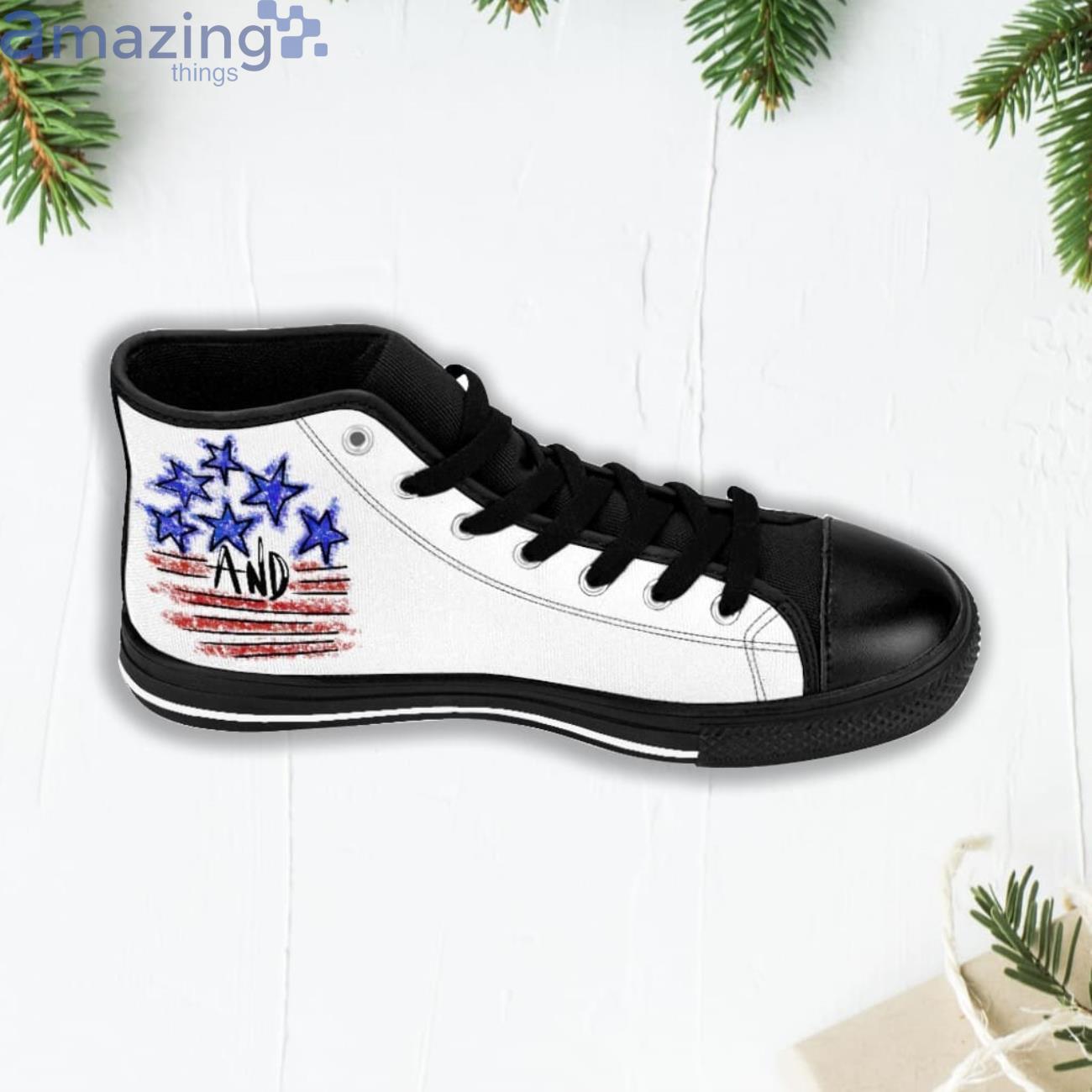 4th Of July High Top Patriotic Shoes Independence Day Stars & Stripes Classic Sneakers image 4th Of July High Top Patriotic Shoes Independence Day Stars & Stripes Classic Sneakers Product Photo 4