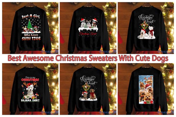 Best Awesome Christmas Sweaters With Cute Dogs