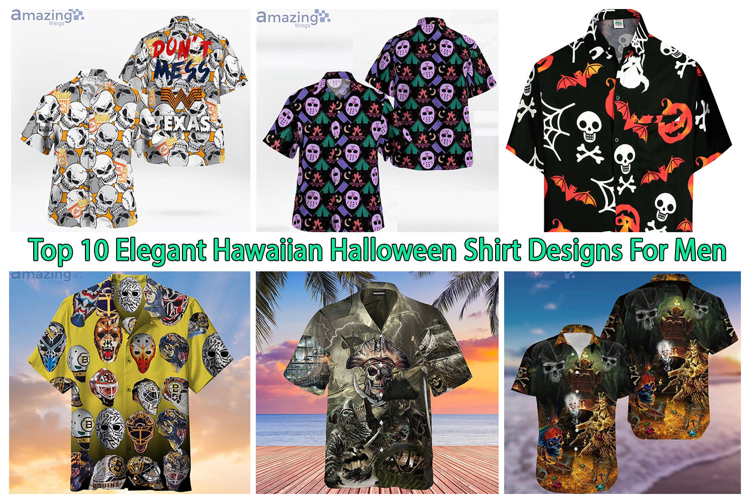 Hockey Goalie Mask Style Hawaiian Shirt