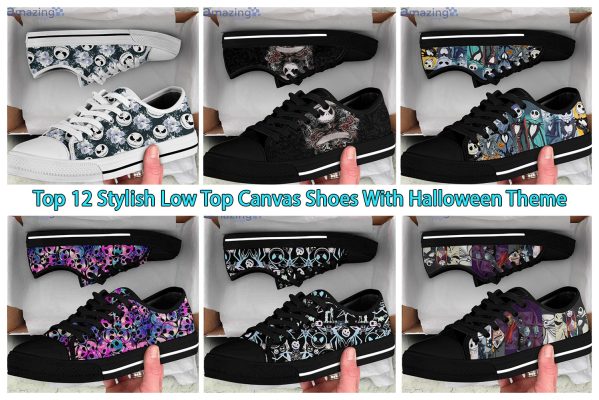 Top 12 Stylish Low Top Canvas Shoes With Halloween Theme