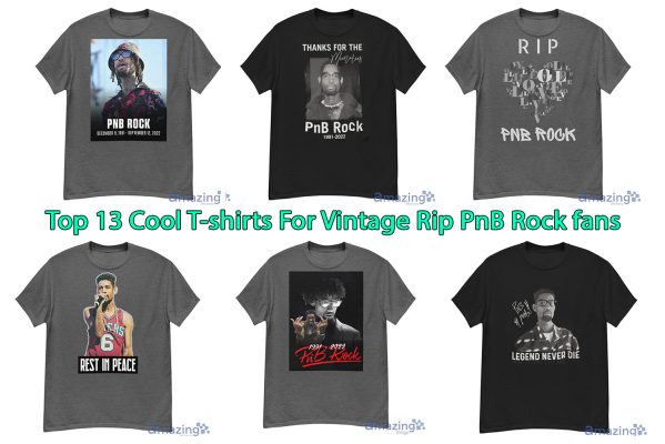 Top 13 Cool T-shirts For Vintage Rip PnB Rock fans