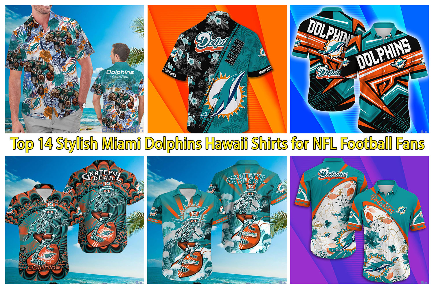 Aloha NFL Miami Dolphins Baseball Jersey Tropical Flowers And