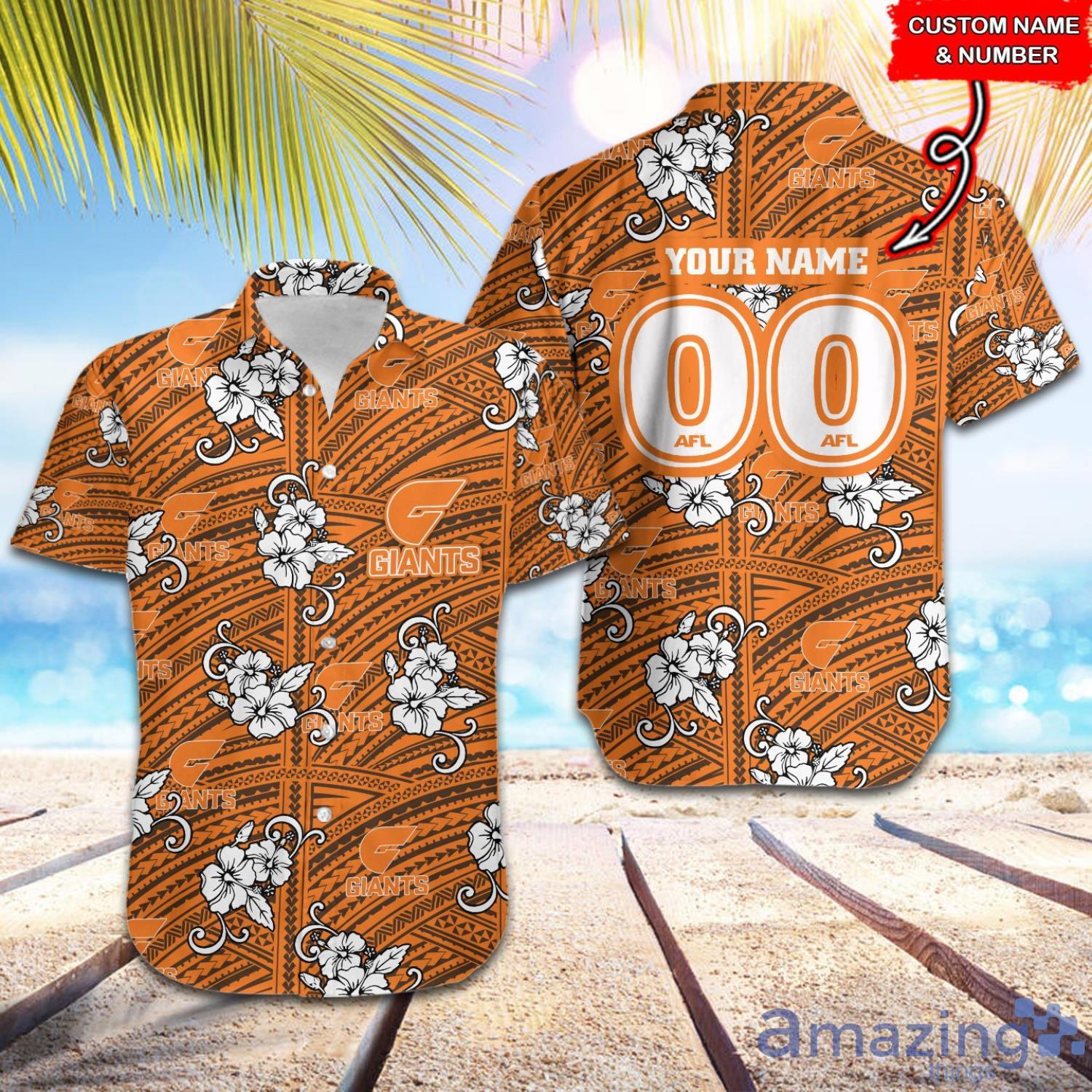 Giants Football Hawaiian Shirt GWS Aboriginal Mix Polynesian