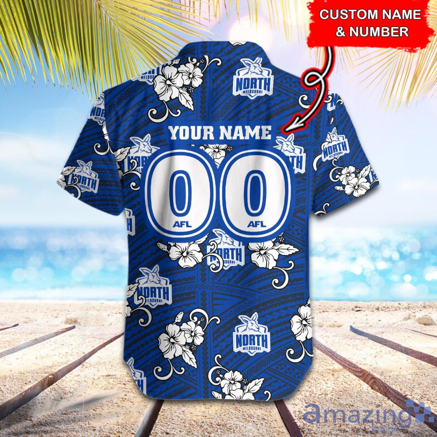 AFL North Melbourne Kangaroos Tribal Pattern Custom Name & Number