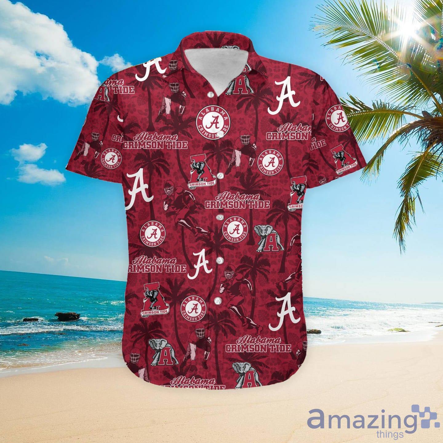 Alabama Crimson Tide Tropical Beach Coconut Tree Hawaiian Shirt image Alabama Crimson Tide Tropical Beach Coconut Tree Hawaiian Shirt Product Photo 4