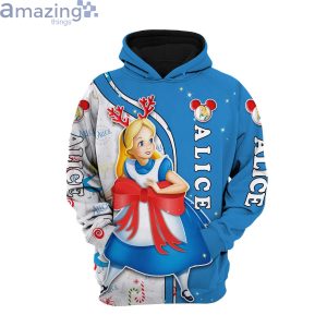 Alice In Wonderland ChristmasDisney Cartoon 3D Hoodie Zip Hoodie