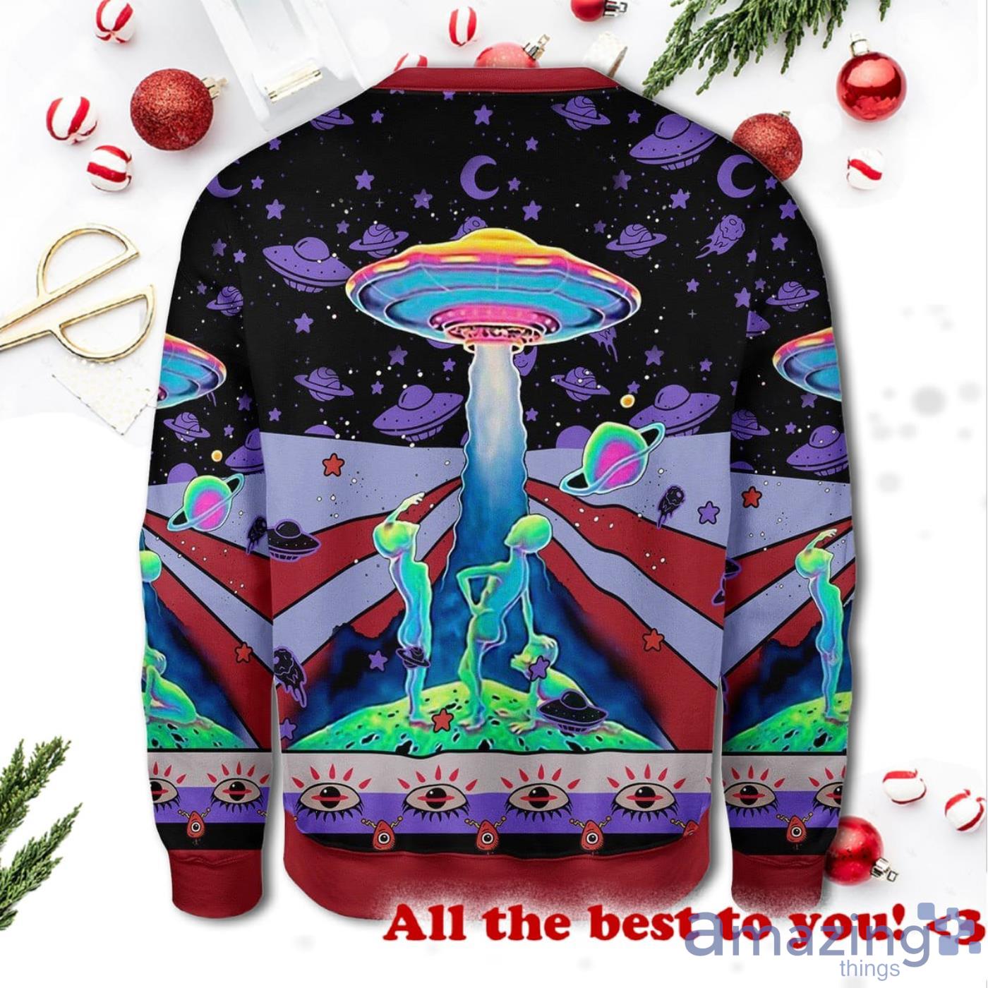 Alien UFO And Space All Over Print 3D Sweater image Alien UFO And Space All Over Print 3D Sweater Product Photo 2