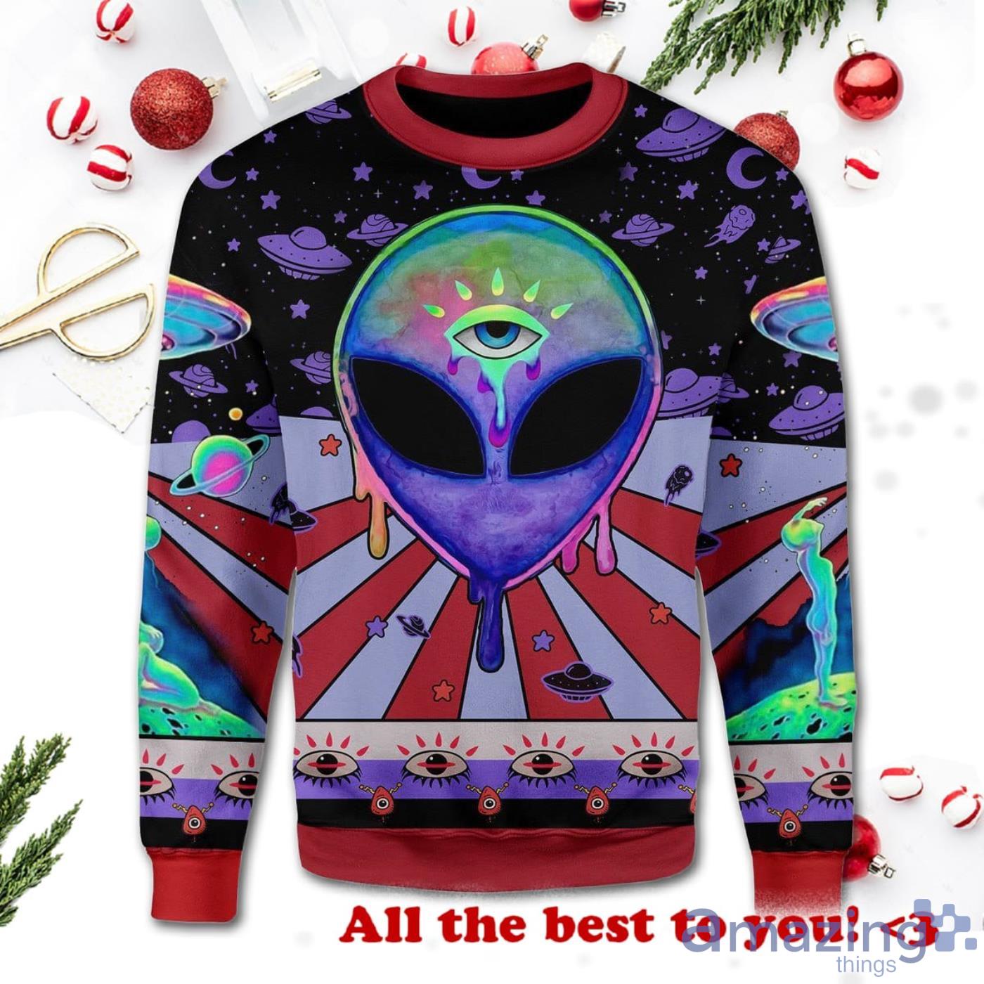 Alien UFO And Space All Over Print 3D Sweater Product Photo 1 Alien UFO And Space All Over Print 3D Sweater Product Photo 1