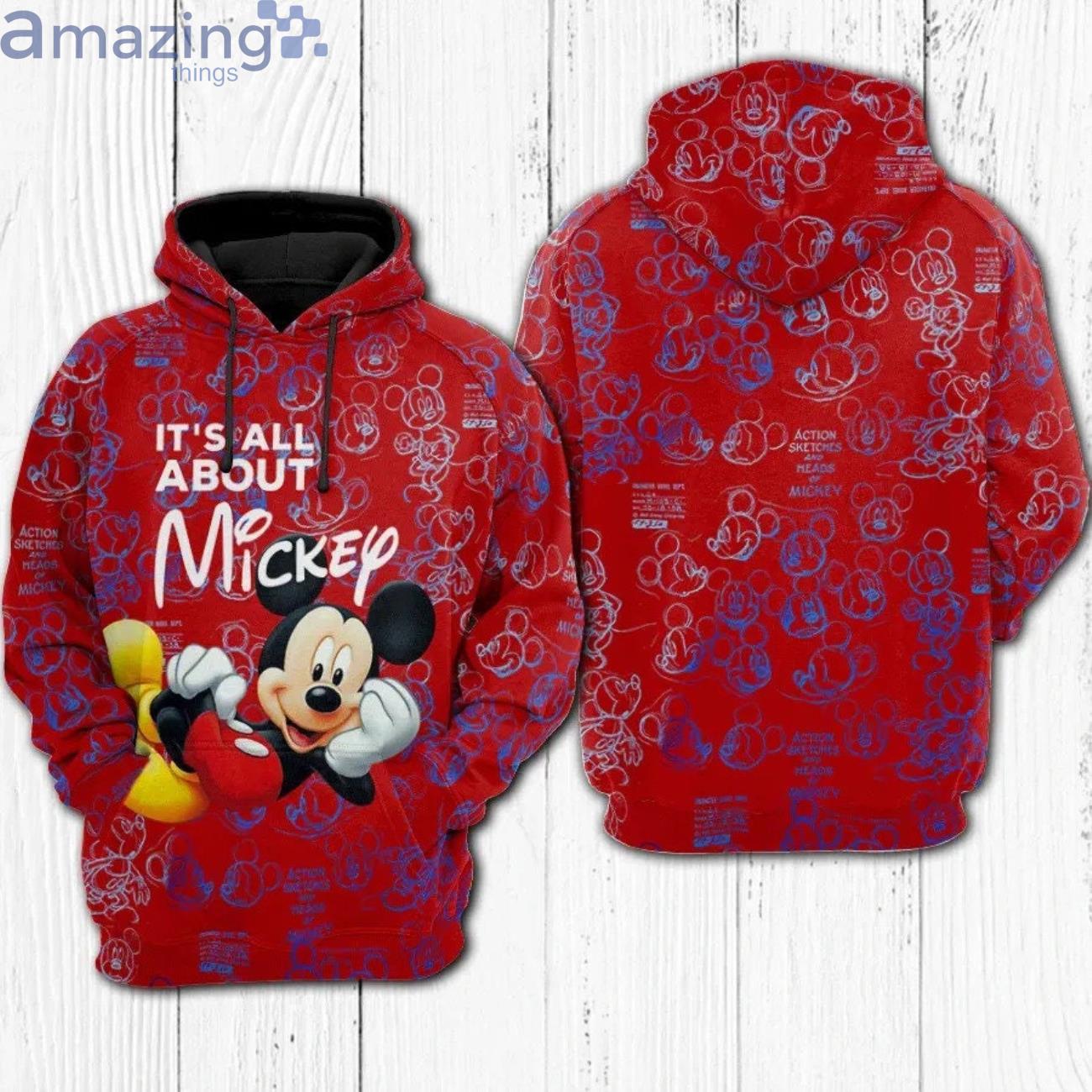 All About Mickey Red Disney Cartoon Graphic 3D Hoodie Zip Hoodie Product Photo 1 All About Mickey Red Disney Cartoon Graphic 3D Hoodie Zip Hoodie Product Photo 1