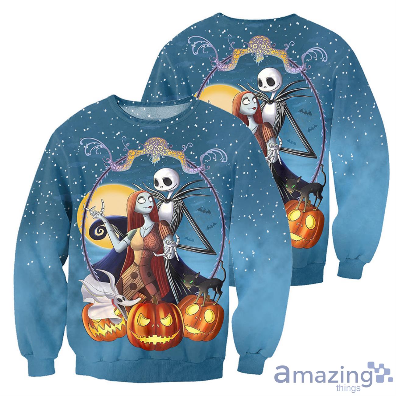 All Over Printed The Nightmare Before Christmas Blue Halloween Gift 3D All Over Printed Shirts image All Over Printed The Nightmare Before Christmas Blue Halloween Gift 3D All Over Printed Shirts Product Photo 5
