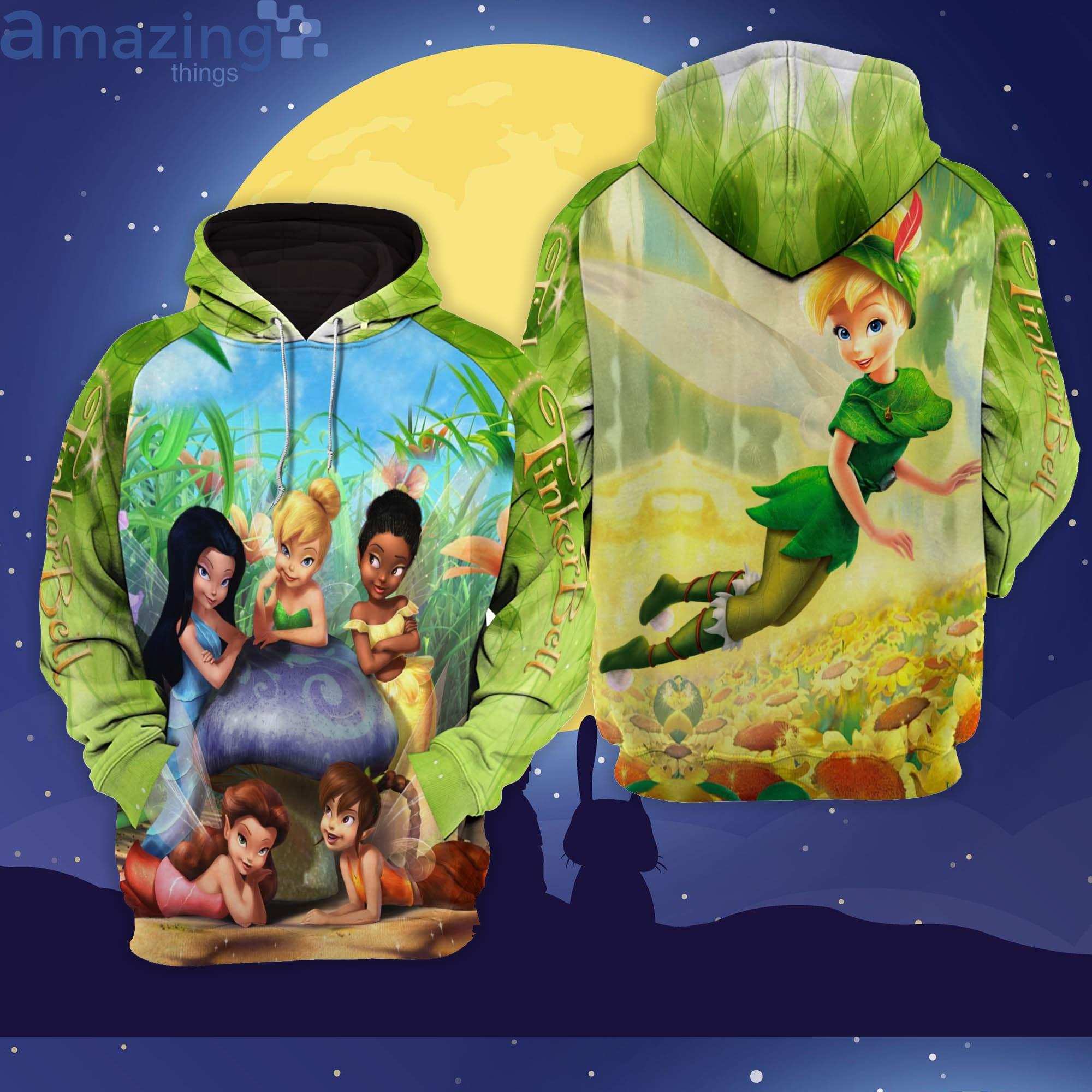 All Tinker Bell Fairies Disney Cartoon Graphic 3D Hoodie Zip Hoodie Product Photo 1
