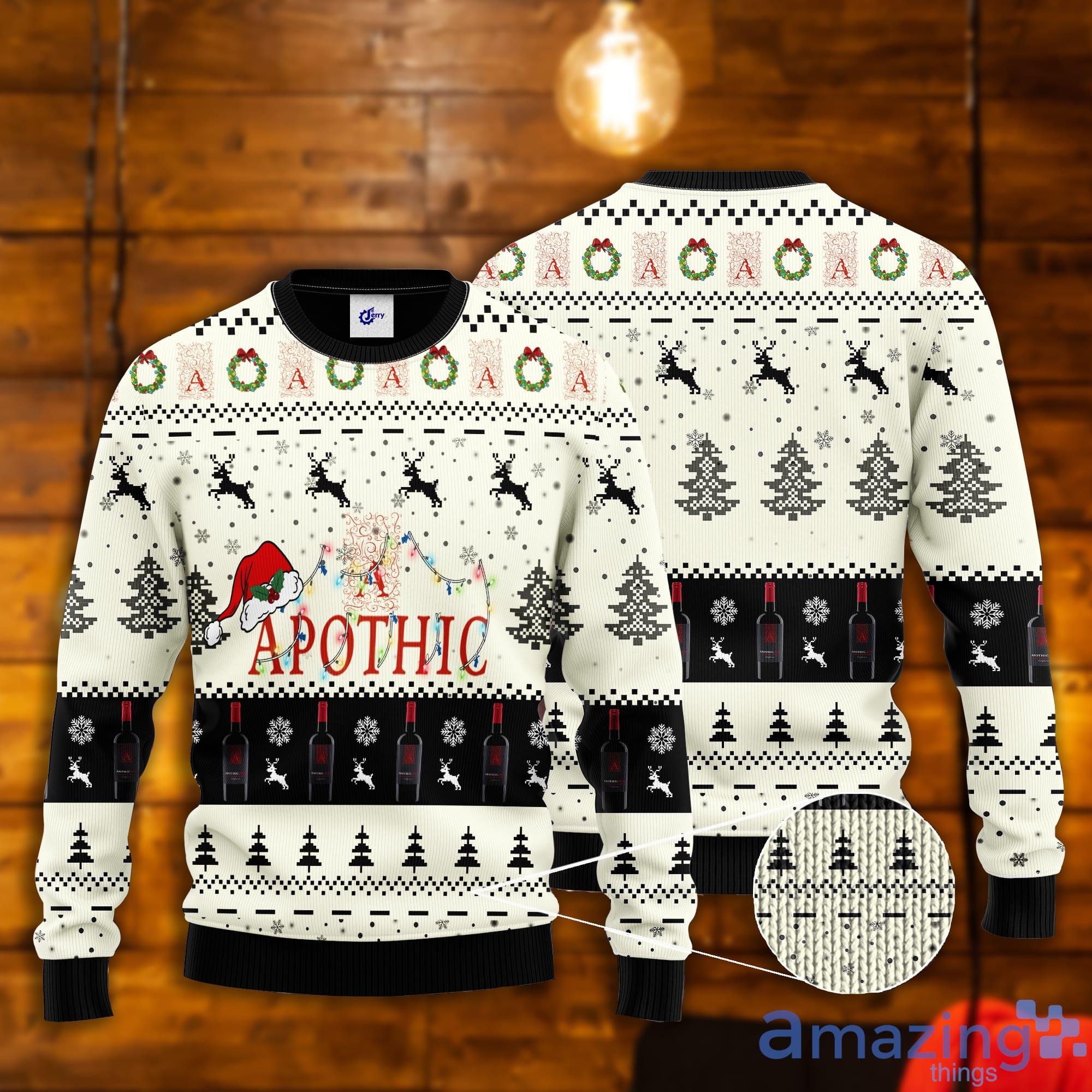 Apothic Santa Hat Christmas Ugly Christmas Sweater Product Photo 1