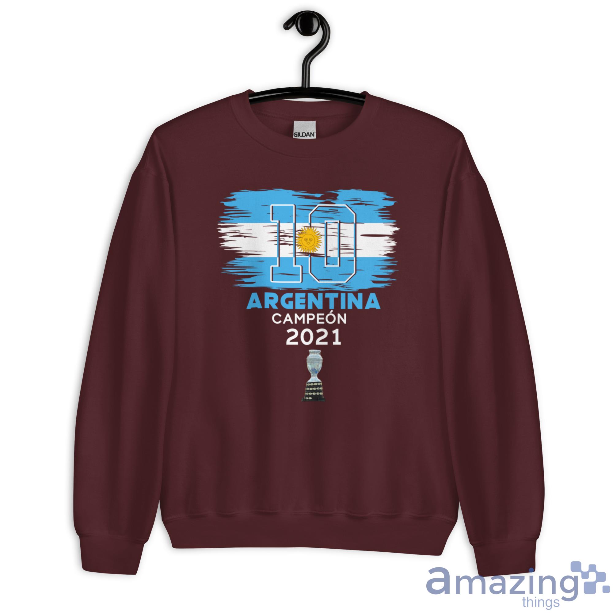 Argentina Champions, Lionel Messi Champions Copa America 2021 Shirt image Argentina Champions, Lionel Messi Champions Copa America 2021 Shirt - Unisex Heavy Blend Crewneck Sweatshirt-1
