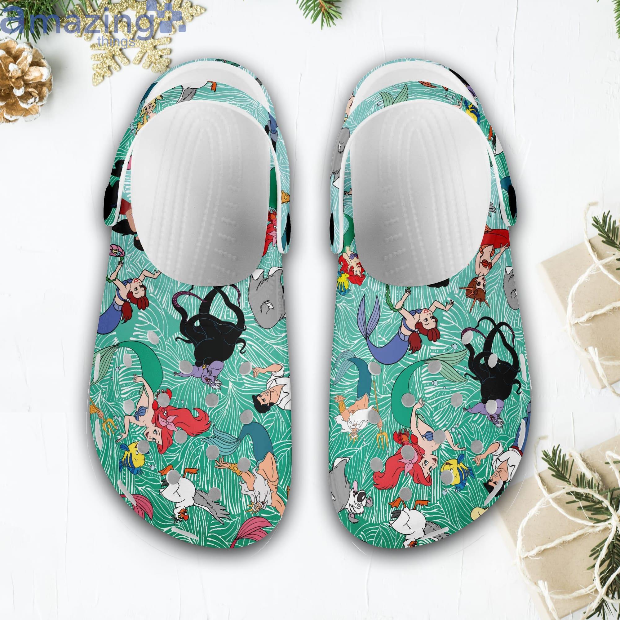 Ariel Ursula Little Mermaid Turquoise Patterns Disney Cartoon Clog For Men And Women Product Photo 1