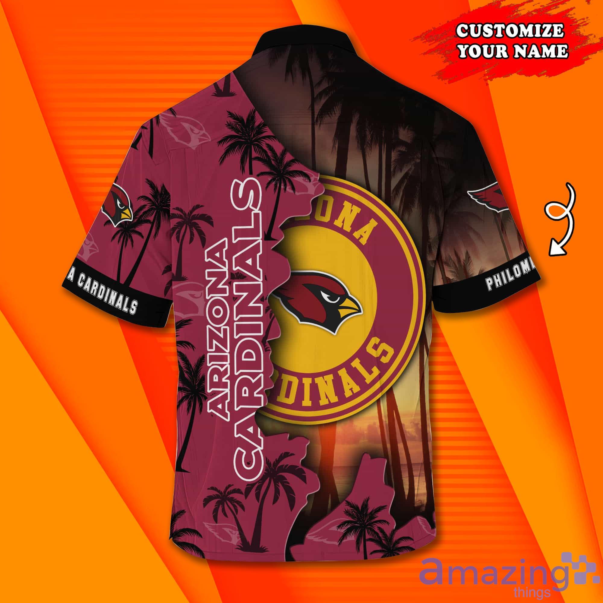 Arizona Cardinals NF And Tropical Pattern Custom Name Hawaiian Shirt Product Photo 1 Arizona Cardinals NF And Tropical Pattern Custom Name Hawaiian Shirt Product Photo 1