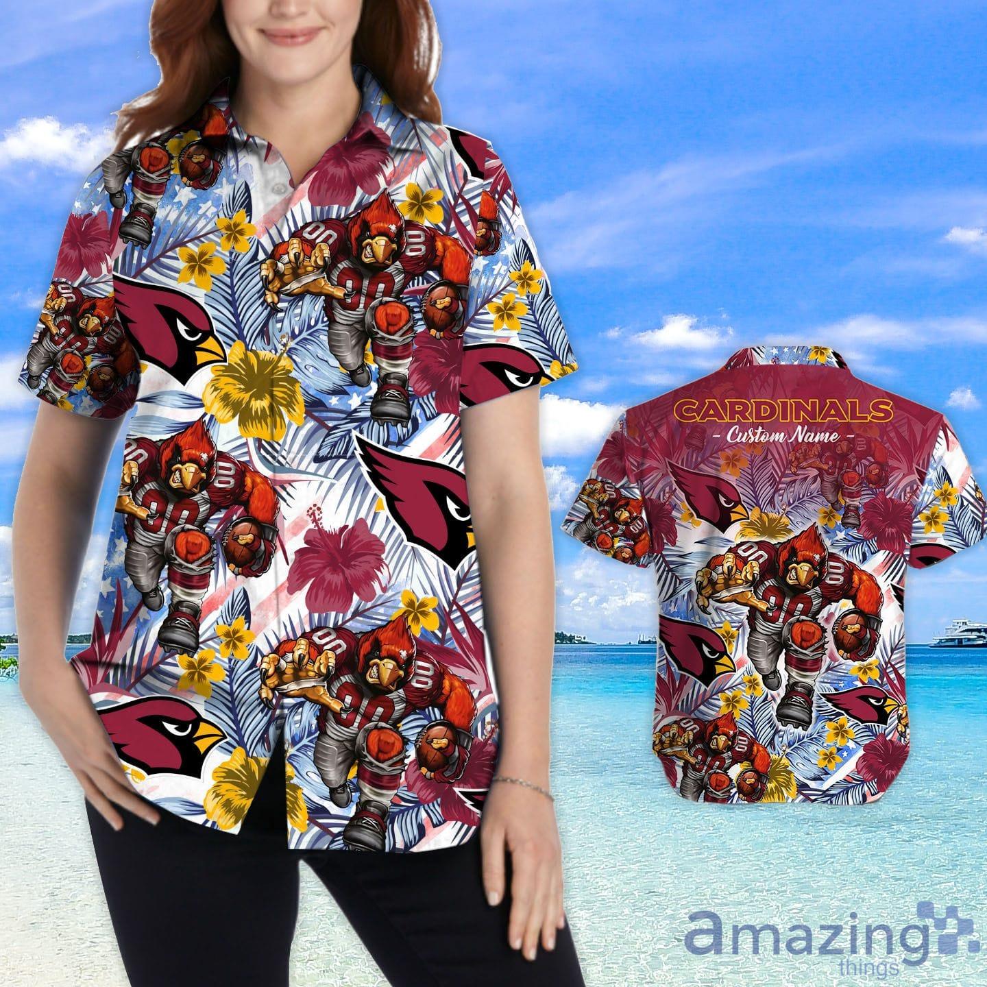 Arizona Cardinals Baseball Jersey Floral Pattern