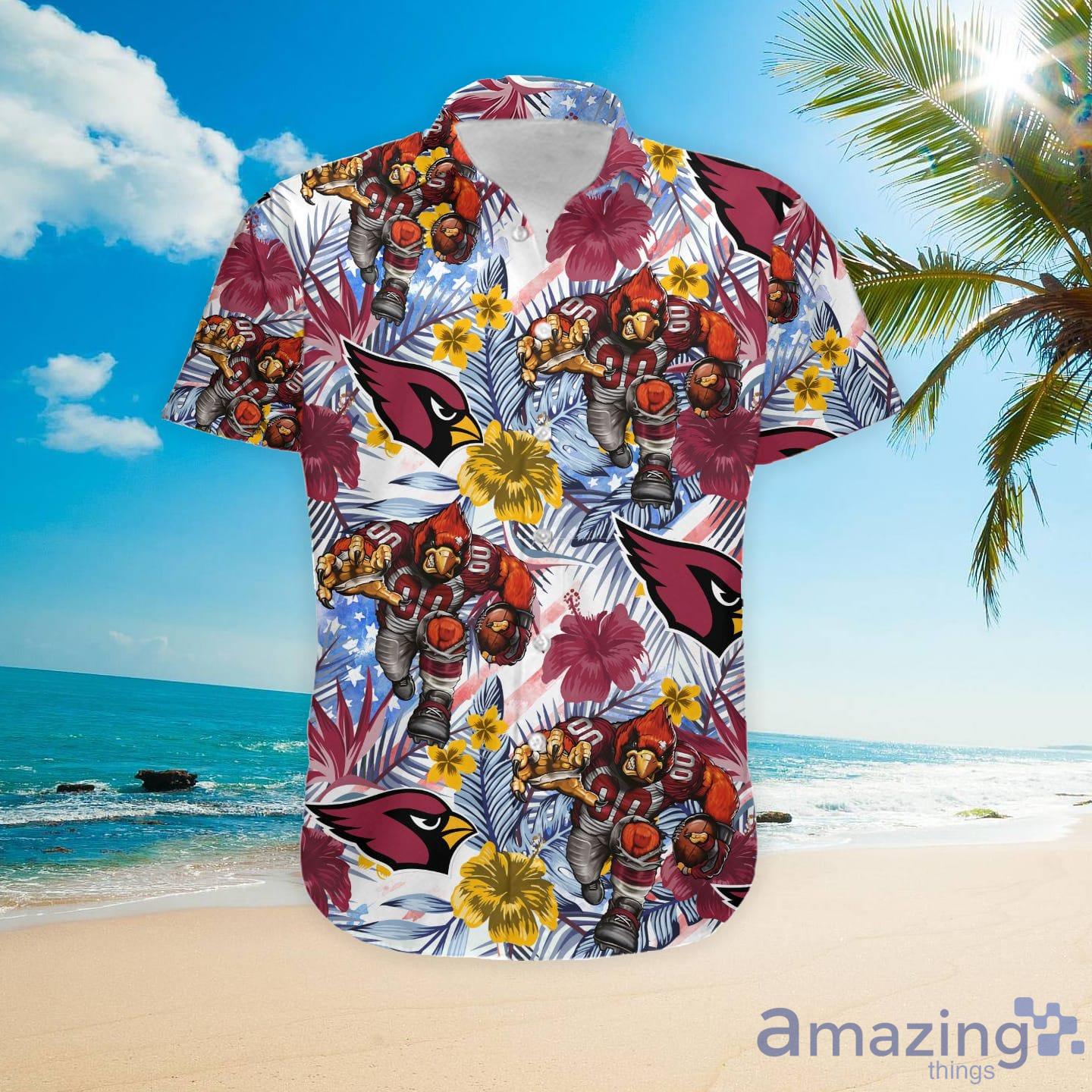 Arizona Cardinals Baseball Jersey Floral Pattern