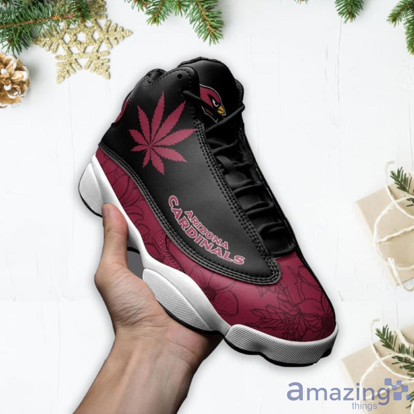 Arizona Cardinals Weed Pattern Air Jordan 13 Shoes For Fans image Arizona Cardinals Weed Pattern Air Jordan 13 Shoes For Fans Product Photo 3
