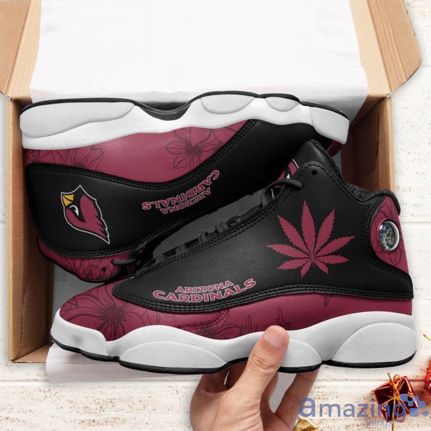 Arizona Cardinals Weed Pattern Air Jordan 13 Shoes For Fans image Arizona Cardinals Weed Pattern Air Jordan 13 Shoes For Fans Product Photo 5