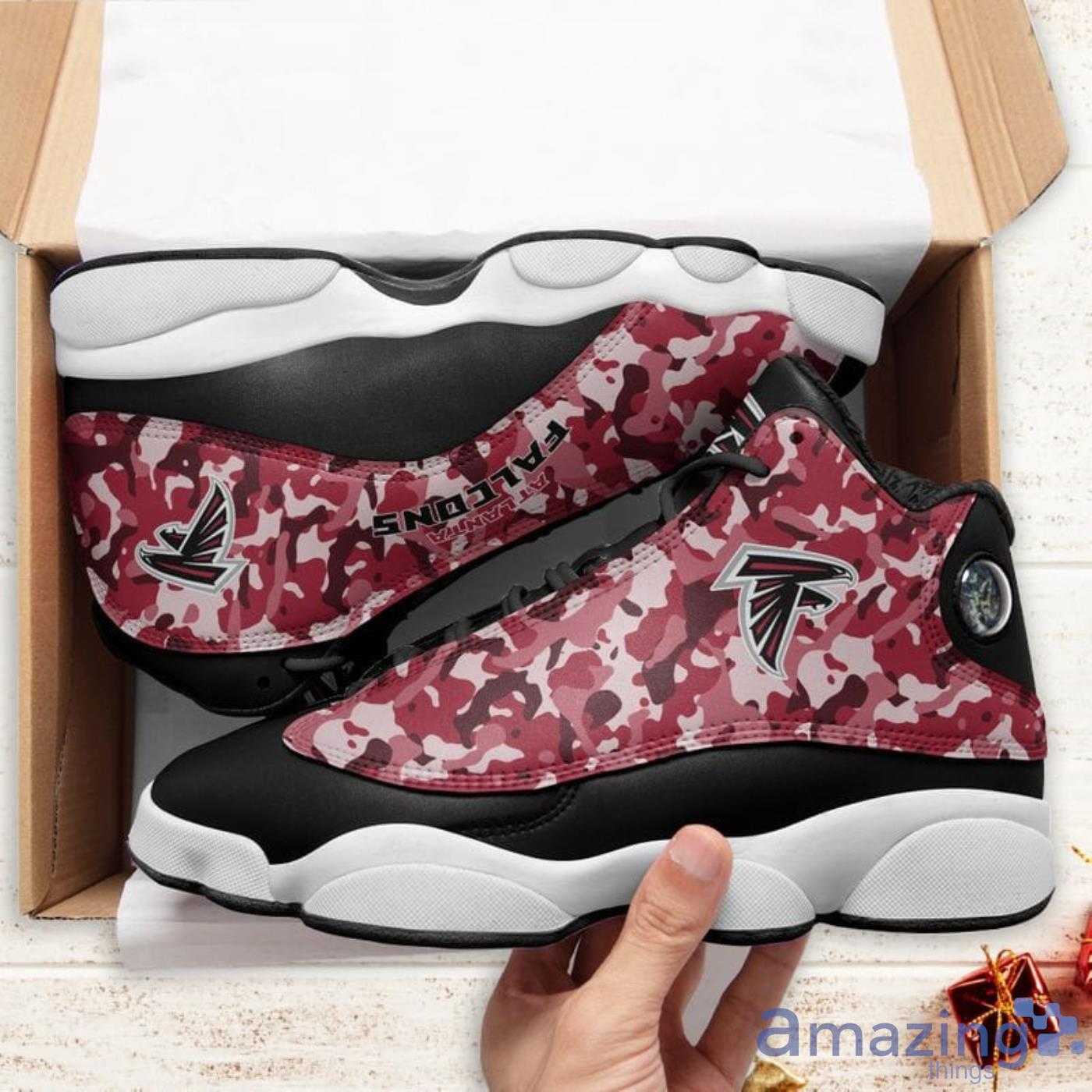 Atlanta Falcons Camo Pattern Air Jordan 13 Shoes For Fans