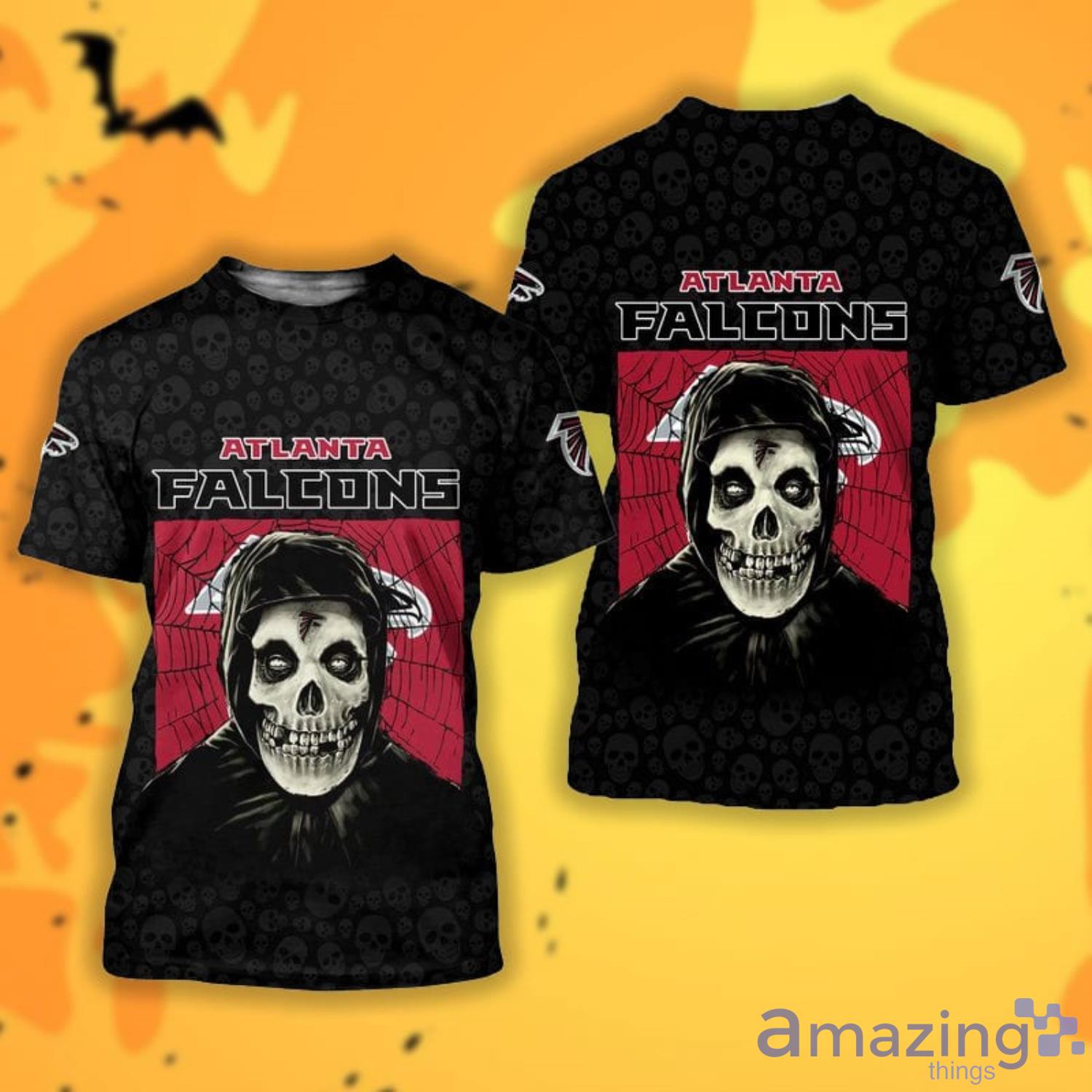 Atlanta Falcons Pumpskin Monster Halloween 3D All Over Printed Shirts