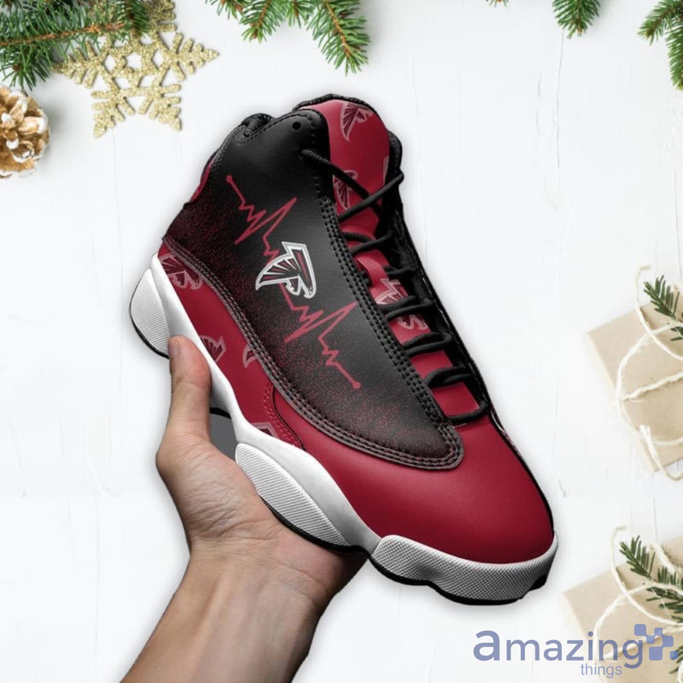Atlanta Falcons Heartbeat Pattern Air Jordan 13 Shoes For Fans image Atlanta Falcons Heartbeat Pattern Air Jordan 13 Shoes For Fans Product Photo 3