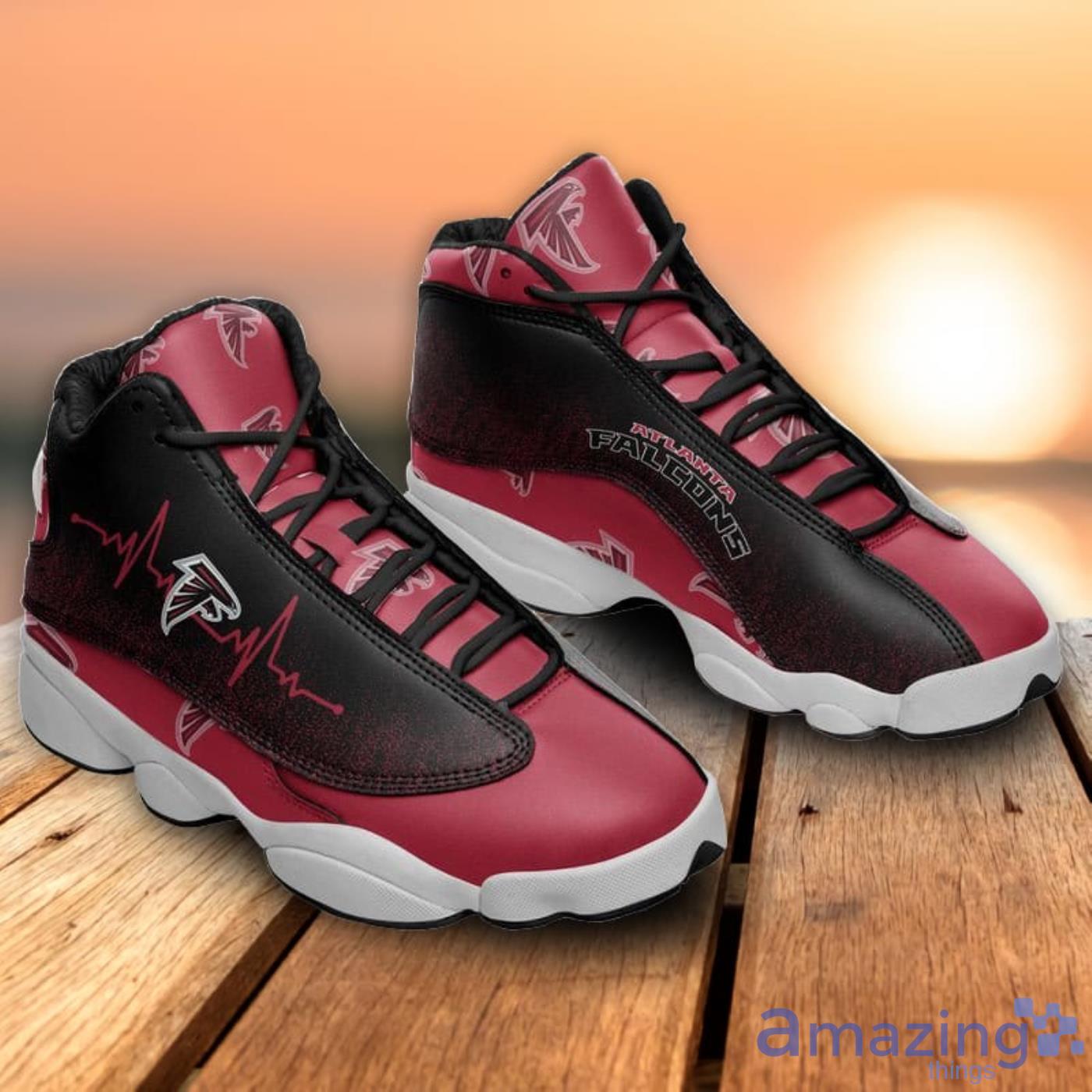 Atlanta Falcons Heartbeat Pattern Air Jordan 13 Shoes For Fans image Atlanta Falcons Heartbeat Pattern Air Jordan 13 Shoes For Fans Product Photo 4