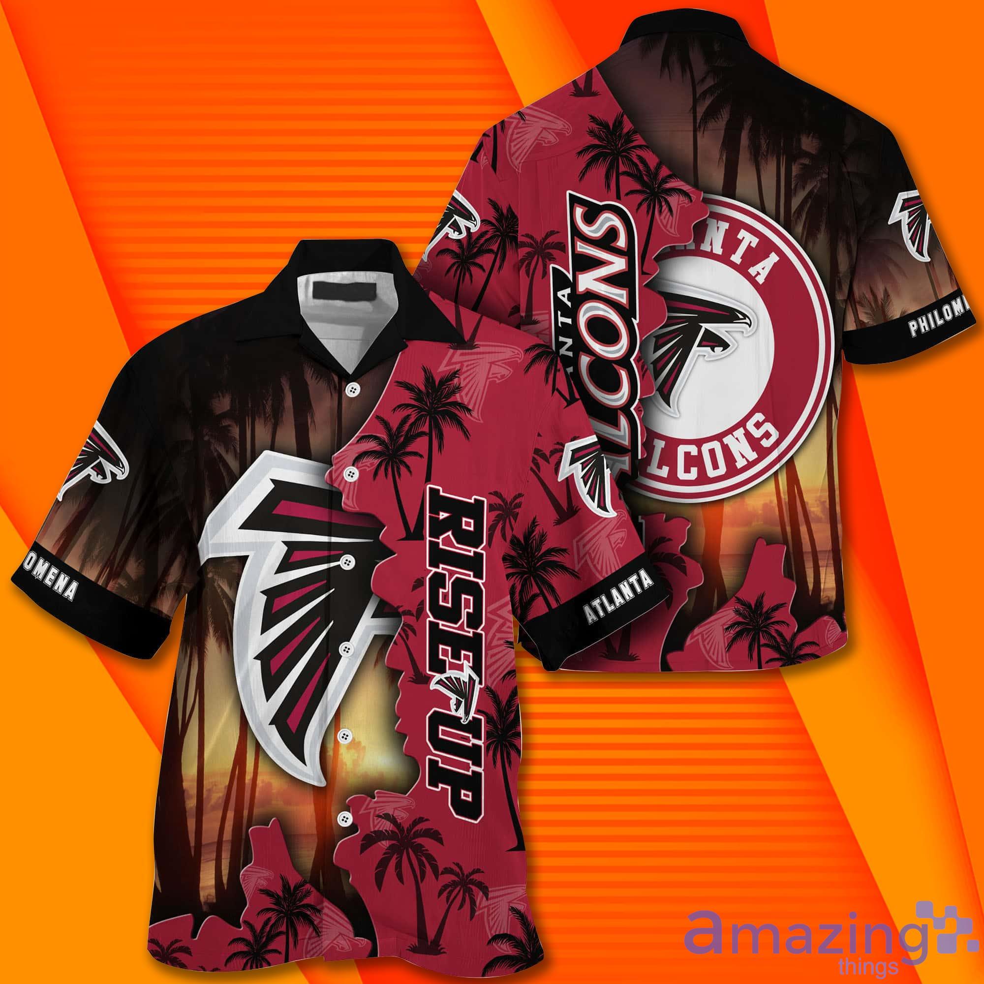 Atlanta Falcons NF And Tropical Pattern Custom Name Hawaiian Shirt image Atlanta Falcons NF And Tropical Pattern Custom Name Hawaiian Shirt Product Photo 2
