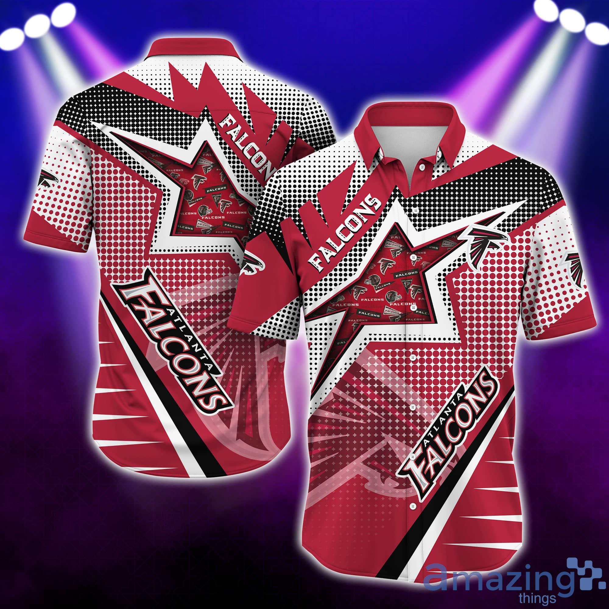Atlanta Falcons NFL Half Tone Texture Style Short Sleeves Hawaiian Shirt Product Photo 1