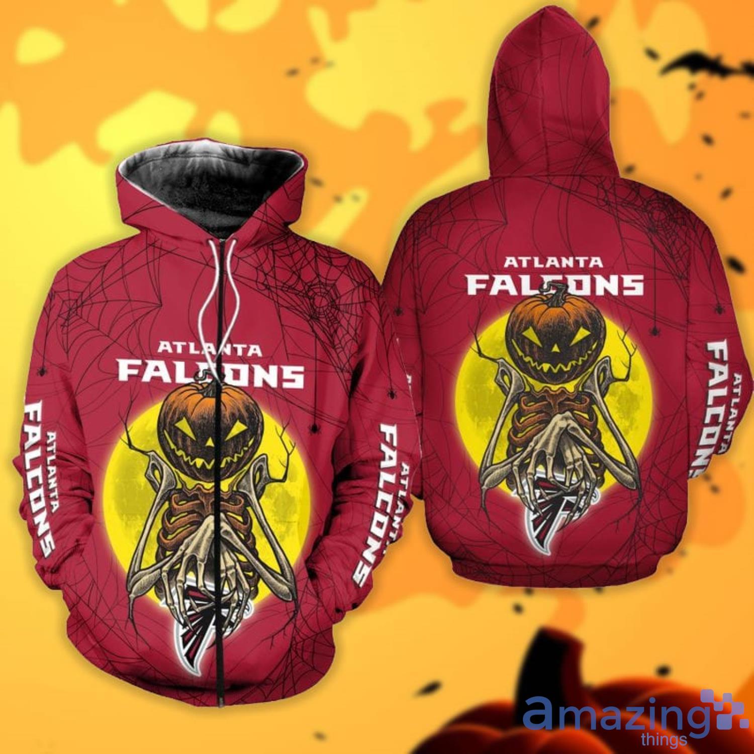 Atlanta Falcons Pumpskin Monster Halloween 3D All Over Printed Shirts