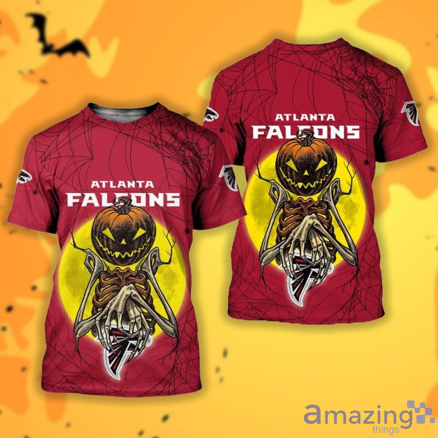 Atlanta Falcons Pumpskin Monster Halloween 3D All Over Printed Shirts image Atlanta Falcons Pumpskin Monster Halloween 3D All Over Printed Shirts Product Photo 6
