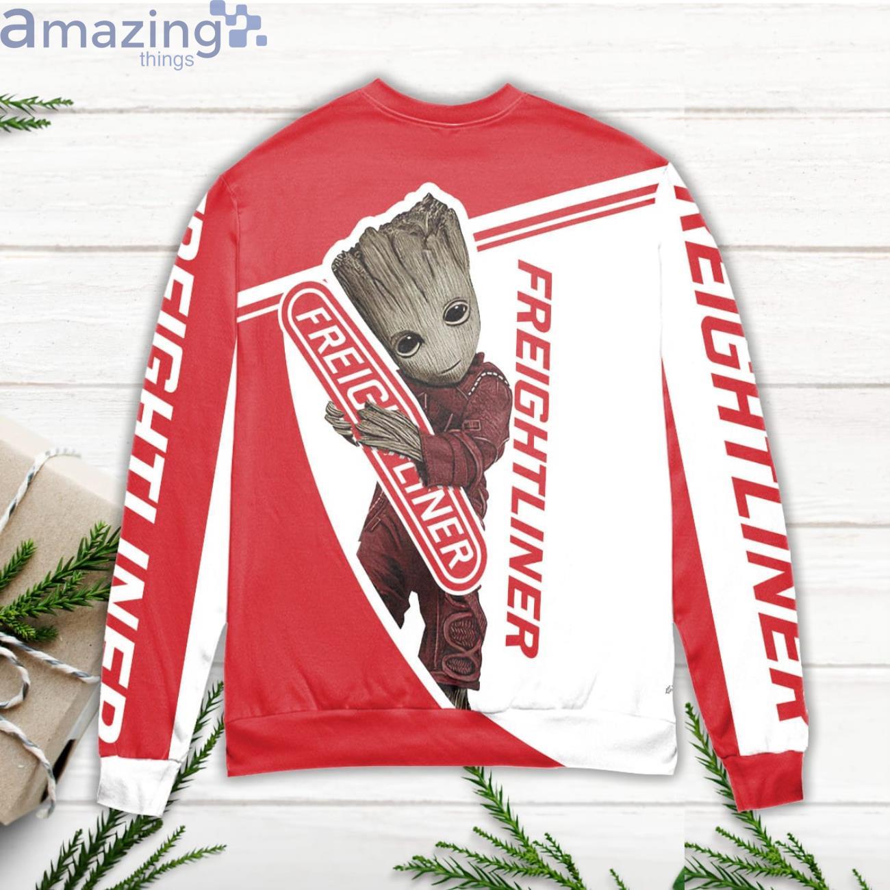 Baby Groot & Freightliner Ugly Christmas Sweater White image Baby Groot & Freightliner Ugly Christmas Sweater White Product Photo 3