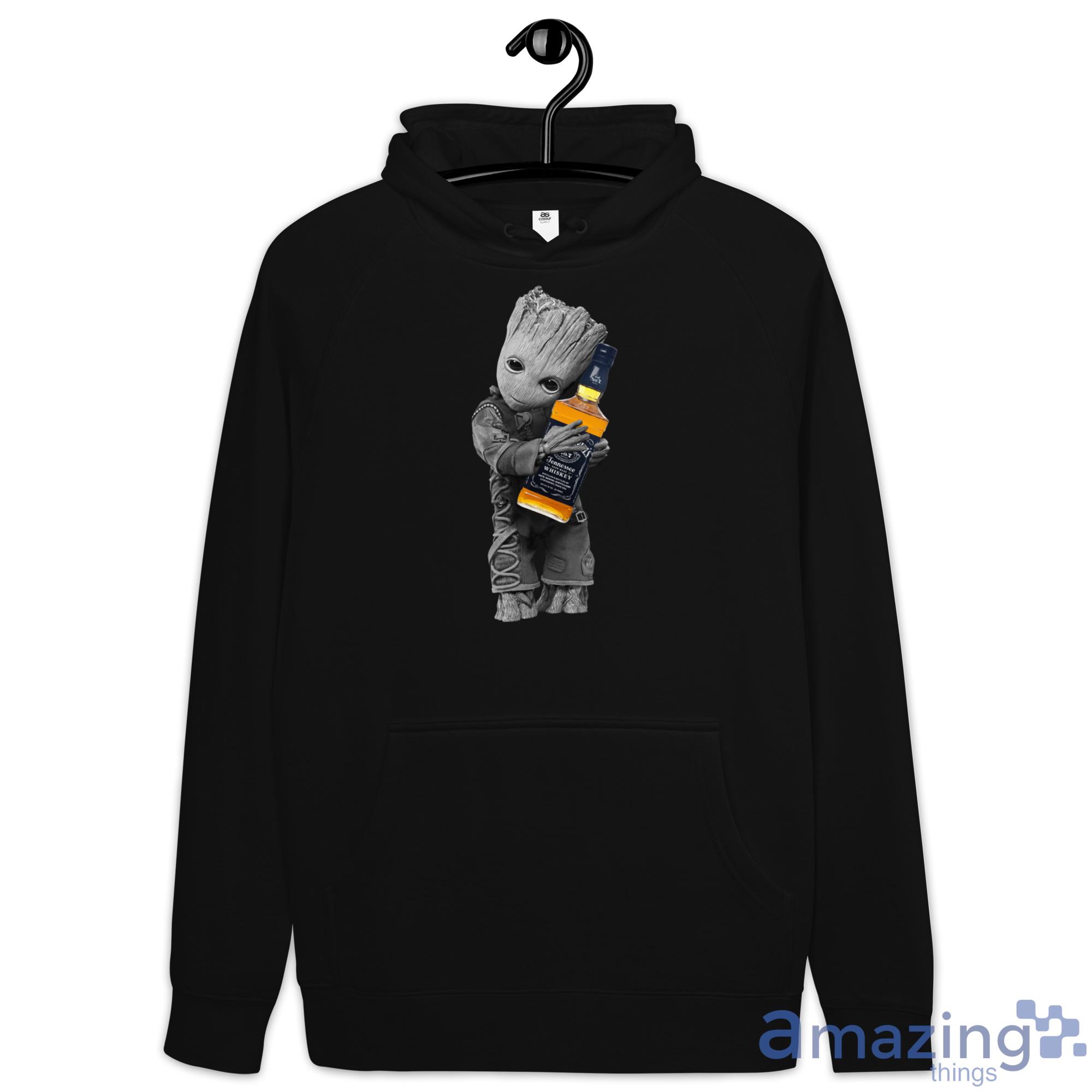 Baby Groot Hug Jack Daniel Shirt image Baby Groot Hug Jack Daniel Shirt - Hoodie