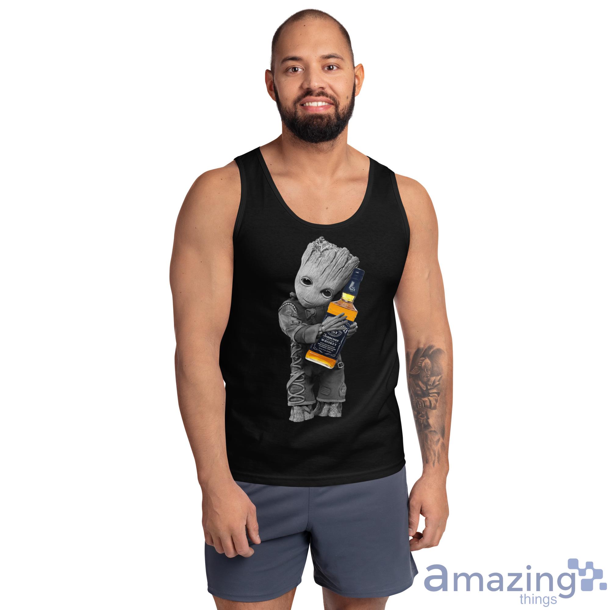 Baby Groot Hug Jack Daniel Shirt image Baby Groot Hug Jack Daniel Shirt - Ultra Cotton Tank Top