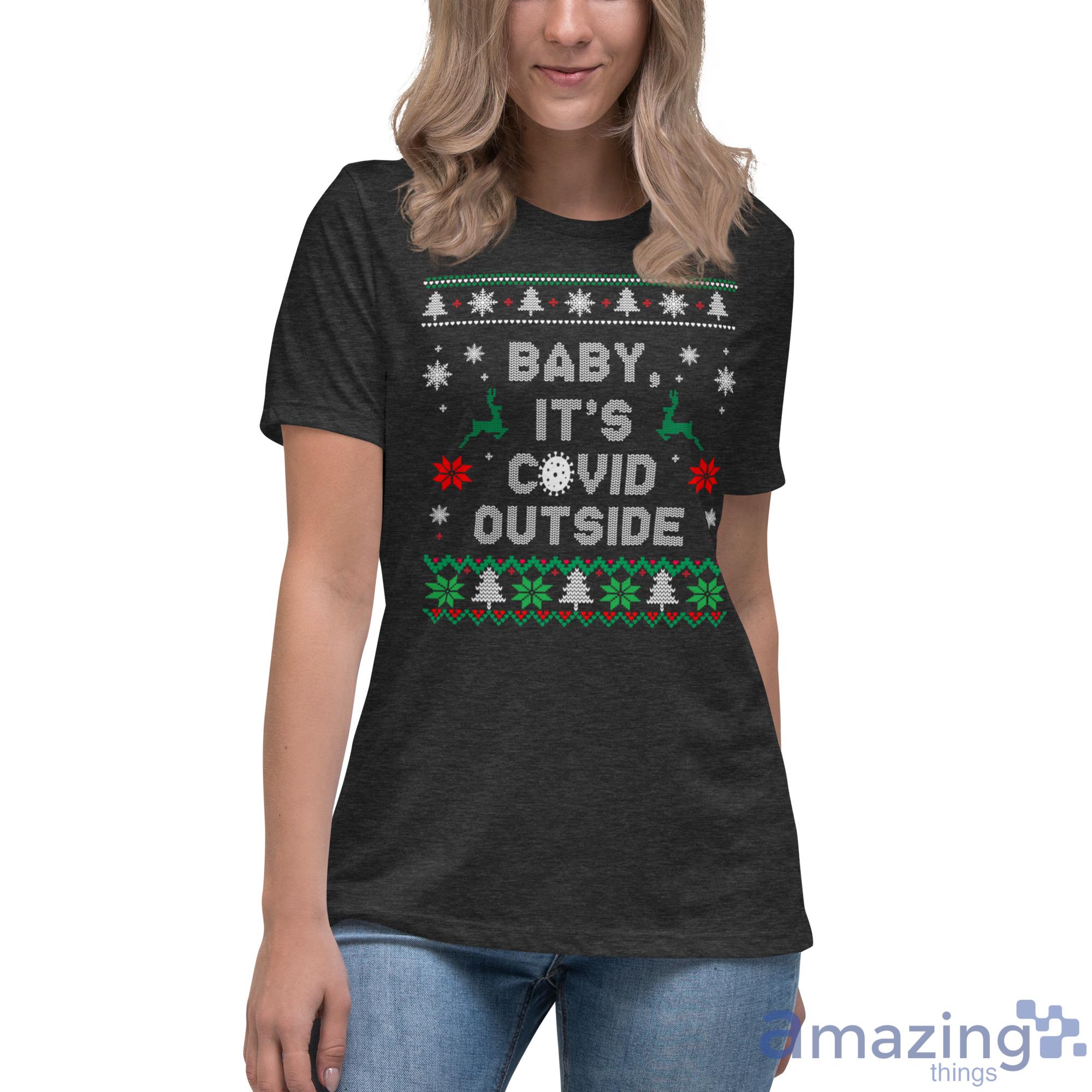 Baby It's Covid Outside Christmas Sweatshirt image Baby It's Covid Outside Christmas Sweatshirt
