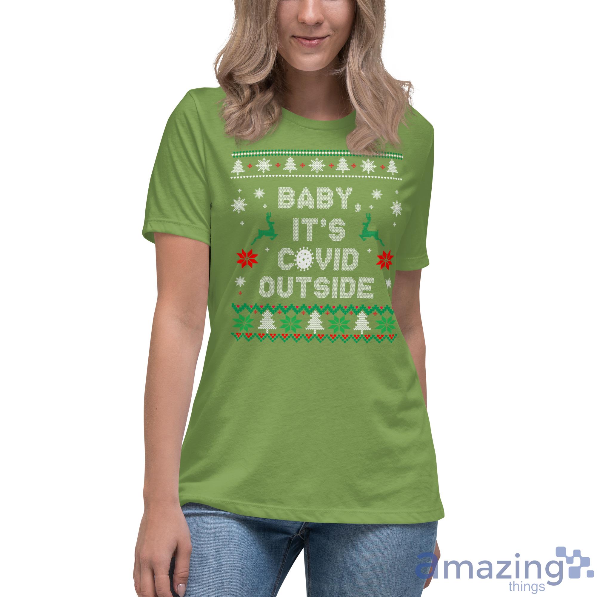 Baby It's Covid Outside Christmas Sweatshirt image Baby It's Covid Outside Christmas Sweatshirt
