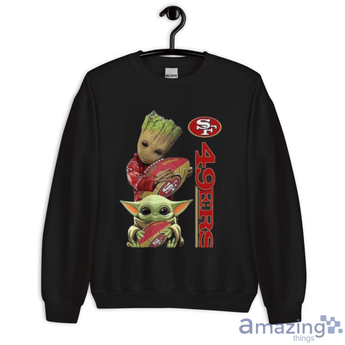 Baby Yoda Hold Duke Ball San Francisco 49ers T-Shirt - Cruel Ball