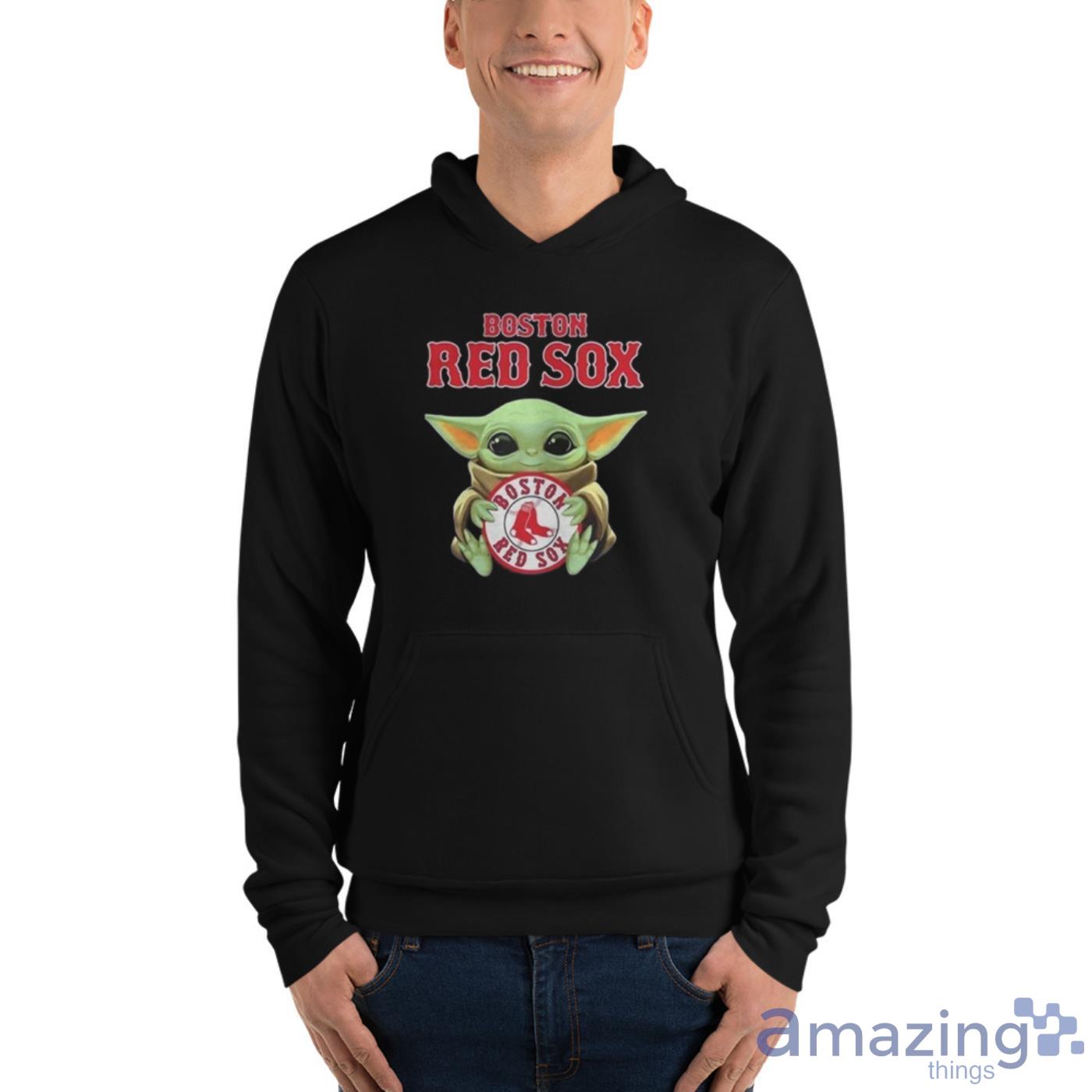 Baby Yoda Hug Logo Boston Red Sox Sport Shirt - High-Quality