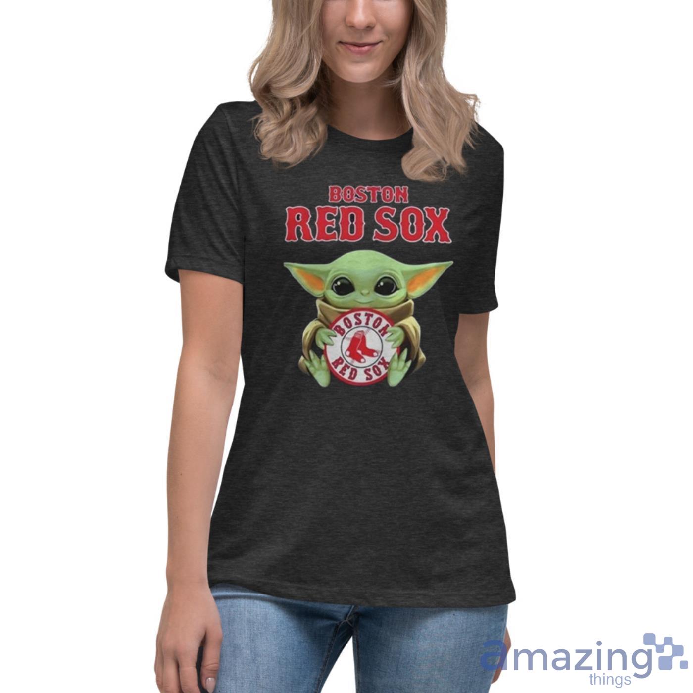 Baby Yoda Hug Logo Boston Red Sox Sport 2023 Shirt