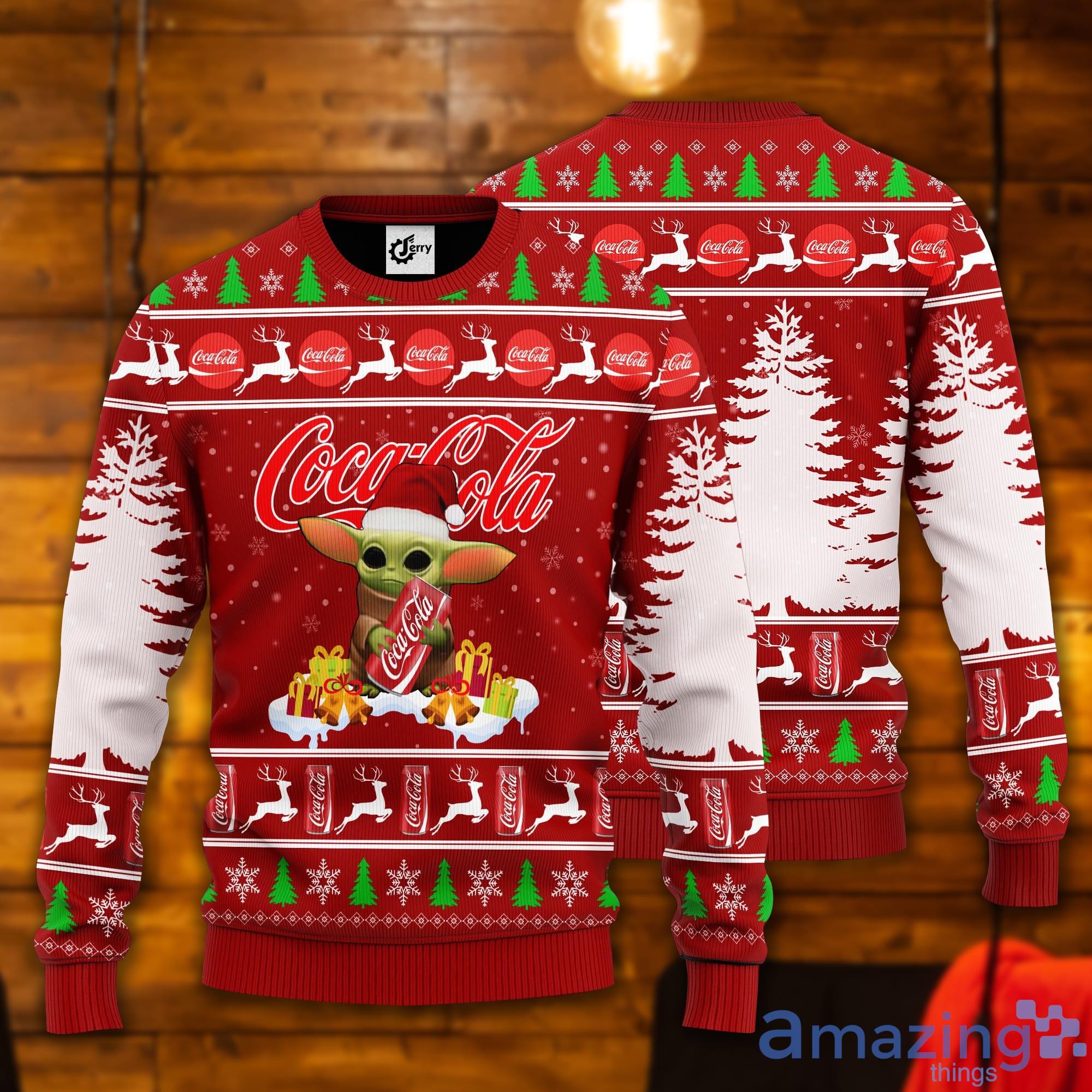 Baby Yoda Hug Coca Cola Ugly Christmas Sweater Product Photo 1