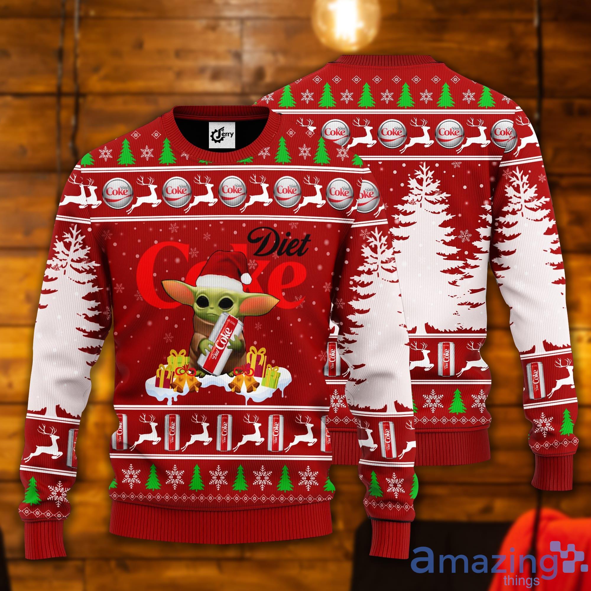 Baby Yoda Hug Diet Coke Ugly Christmas Sweater Product Photo 1