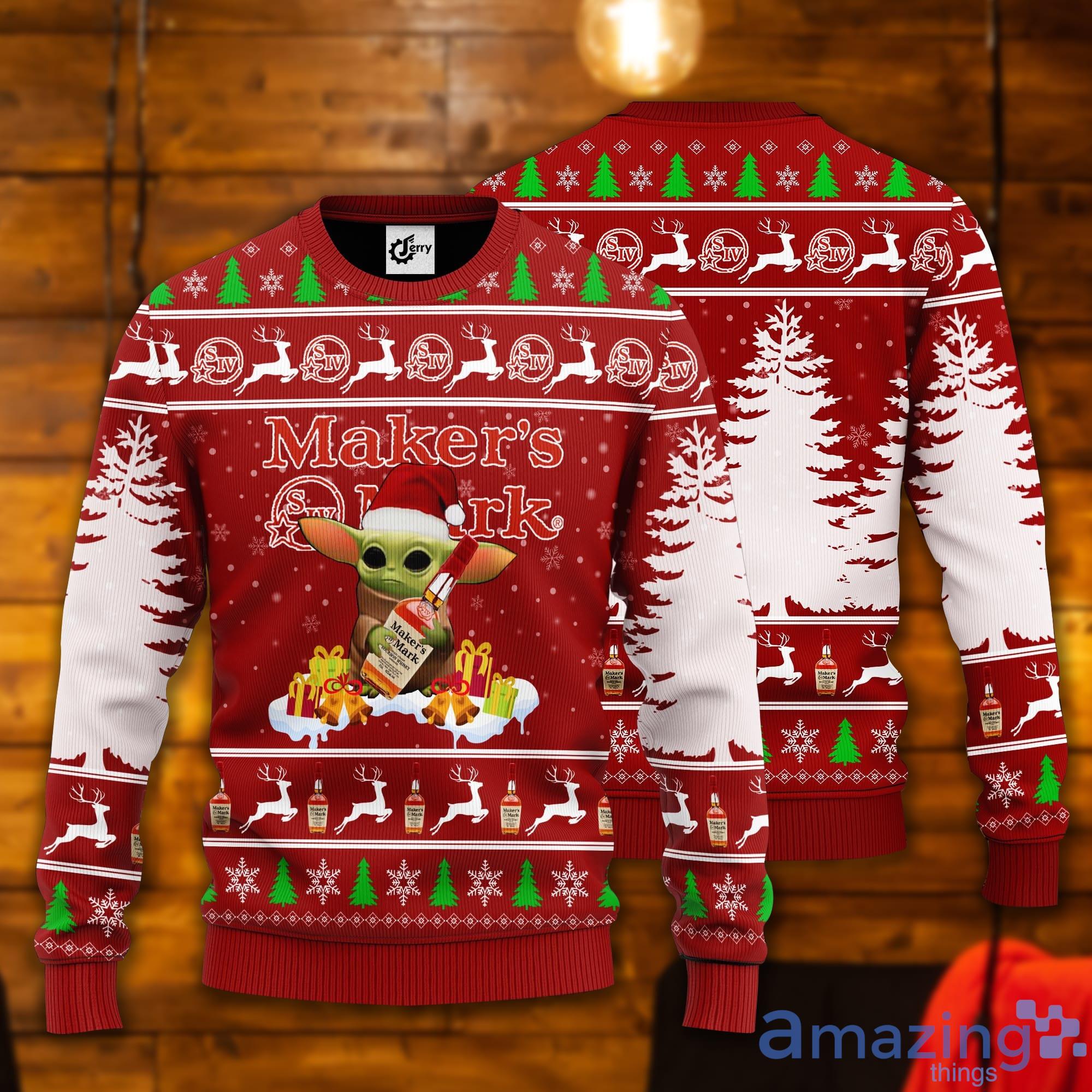 Baby Yoda Hug Maker's Mark Ugly Christmas Sweater Product Photo 1