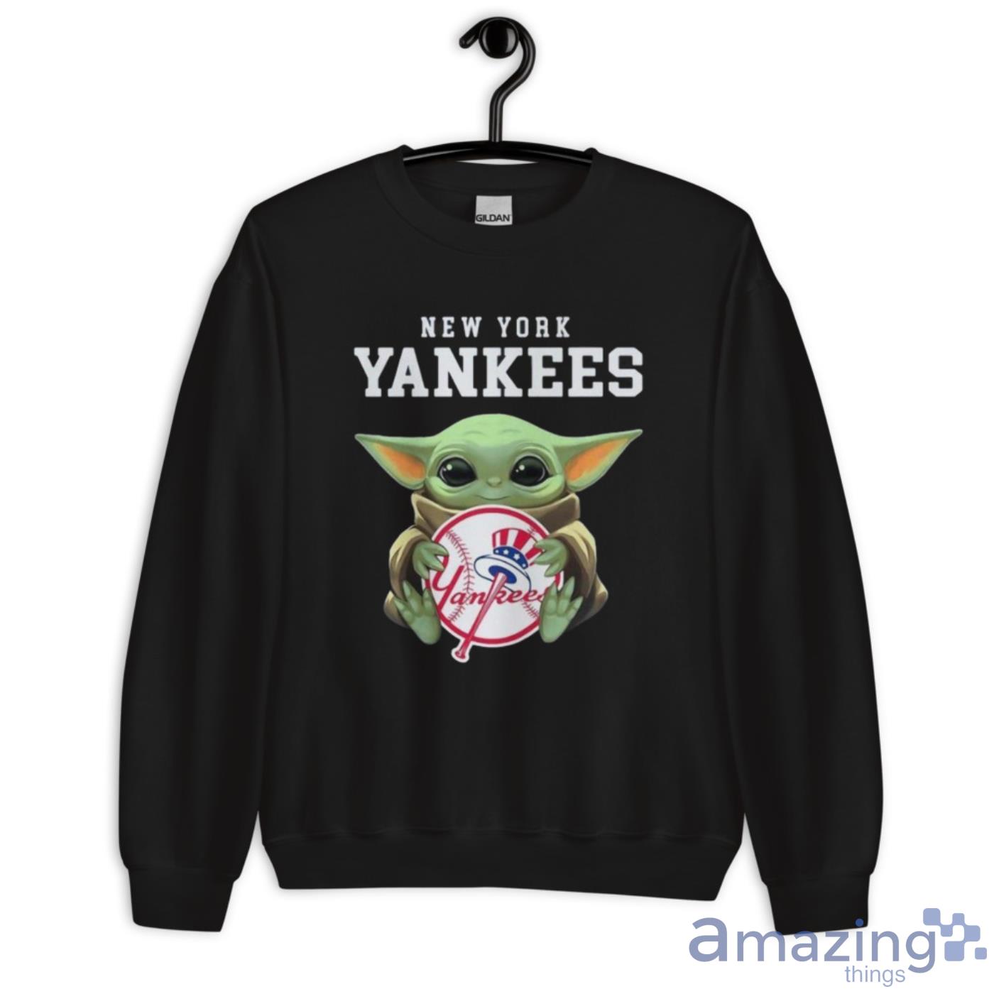 Baby yoda hug new york yankees baseball shirt - Teefefe Premium ™ LLC