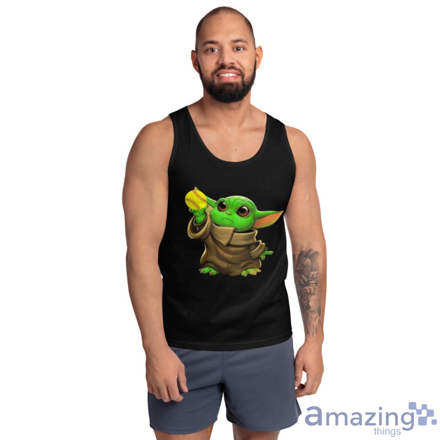 Baby Yoda Hug Softball Hoodie (New Design)