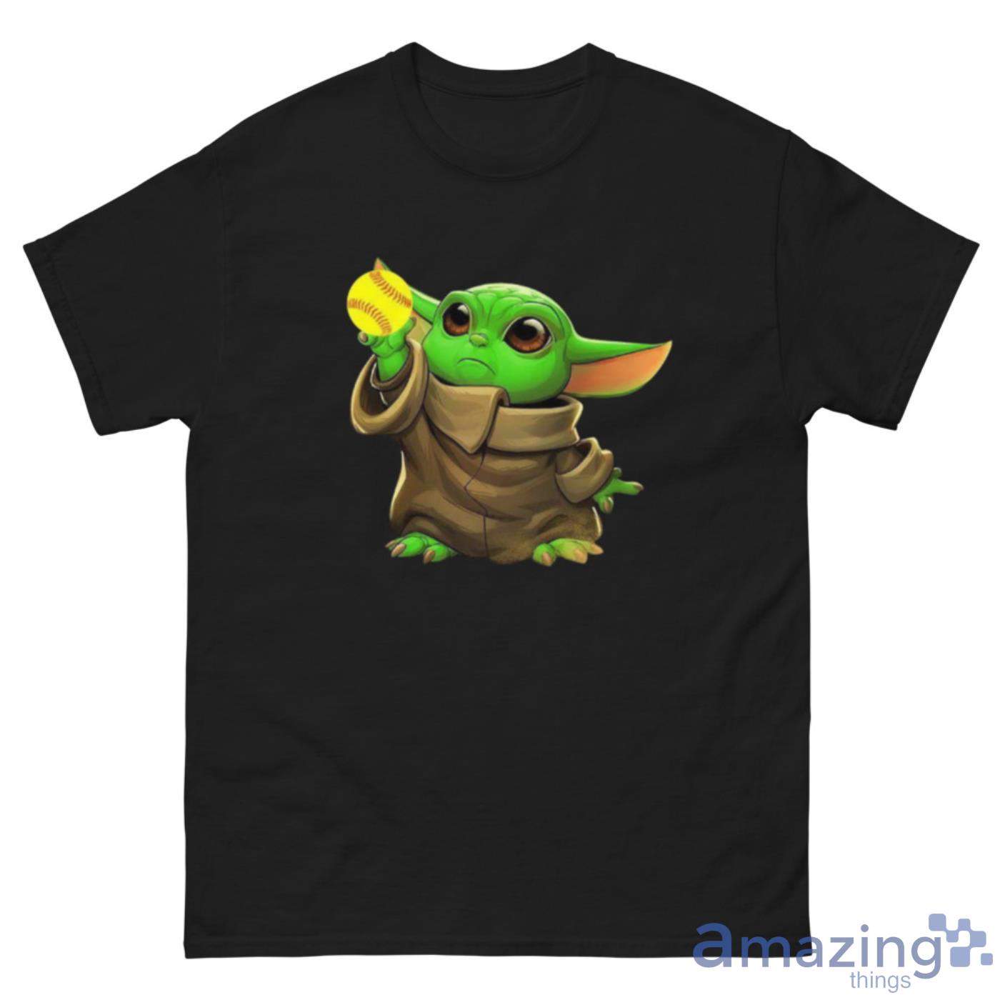 Baby Yoda Hug Softball Shirt - baby-yoda-hug-softball-shirt-1