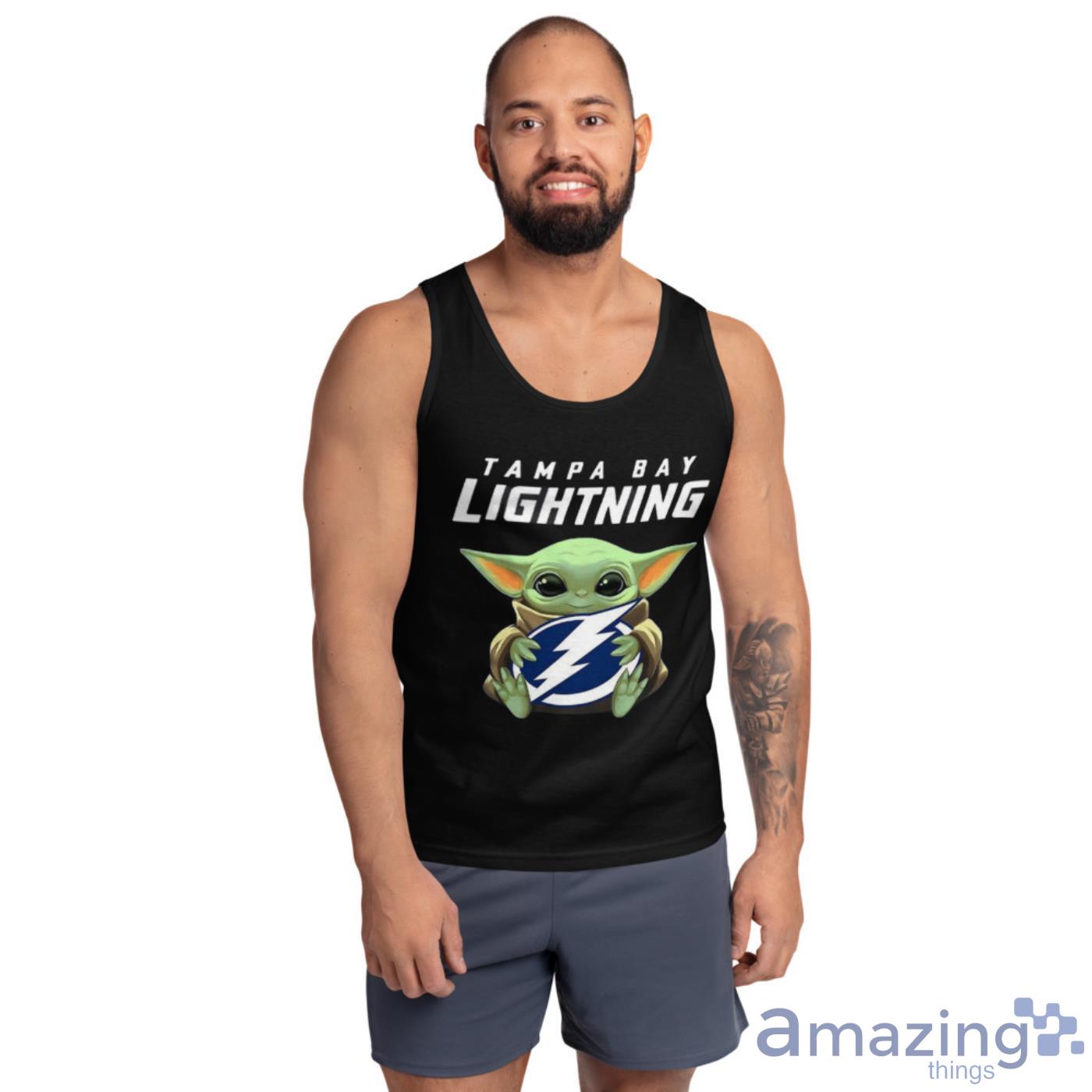 Baby Yoda Hug Tampa Bay Lightning Logo Shirt