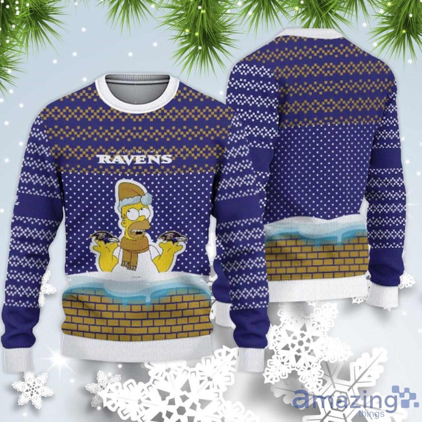 Baltimore Ravens Christmas Simpson Sweater For Fans Product Photo 1